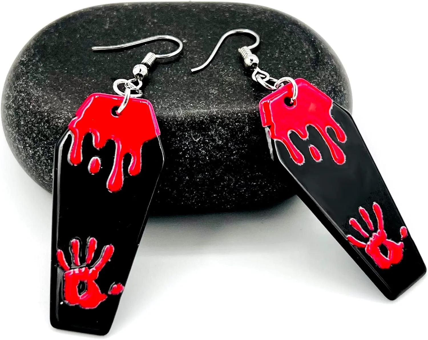 Halloween Earrings for Women - Spooky Halloween Jewelry - Middle Finger Earrings - Poison Jewelry