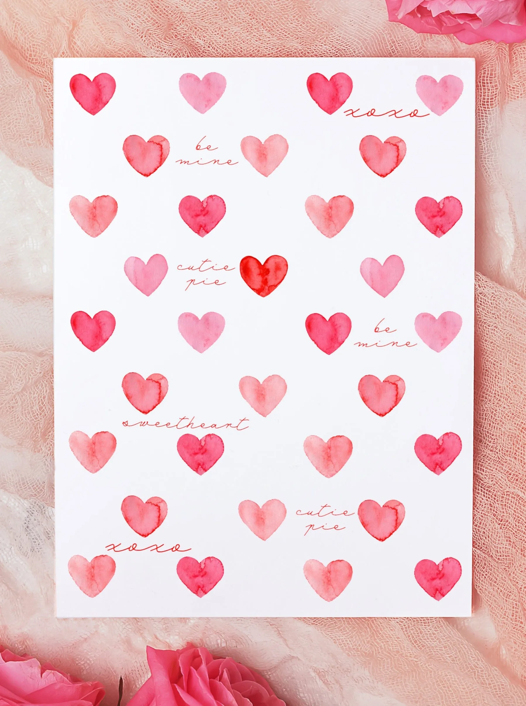 Happy Valentine's Day Be Mine Hearts Card