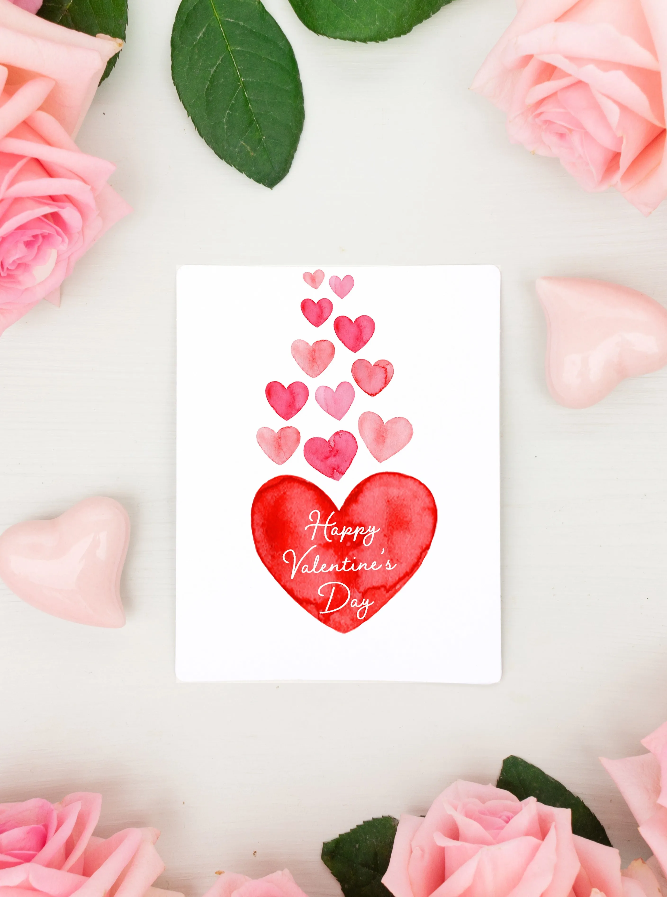 Happy Valentine's Day Hearts Card