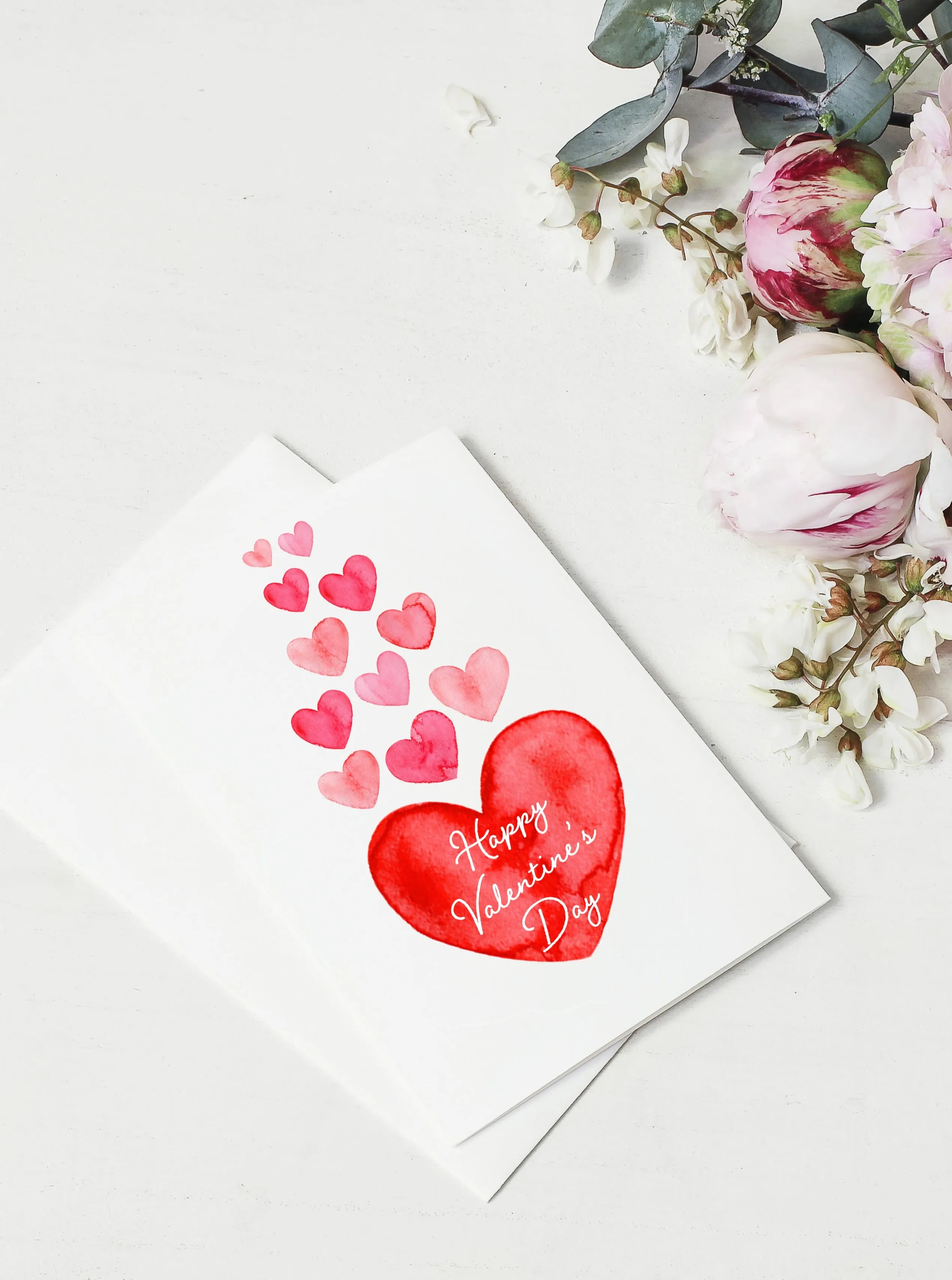 Happy Valentine's Day Hearts Card