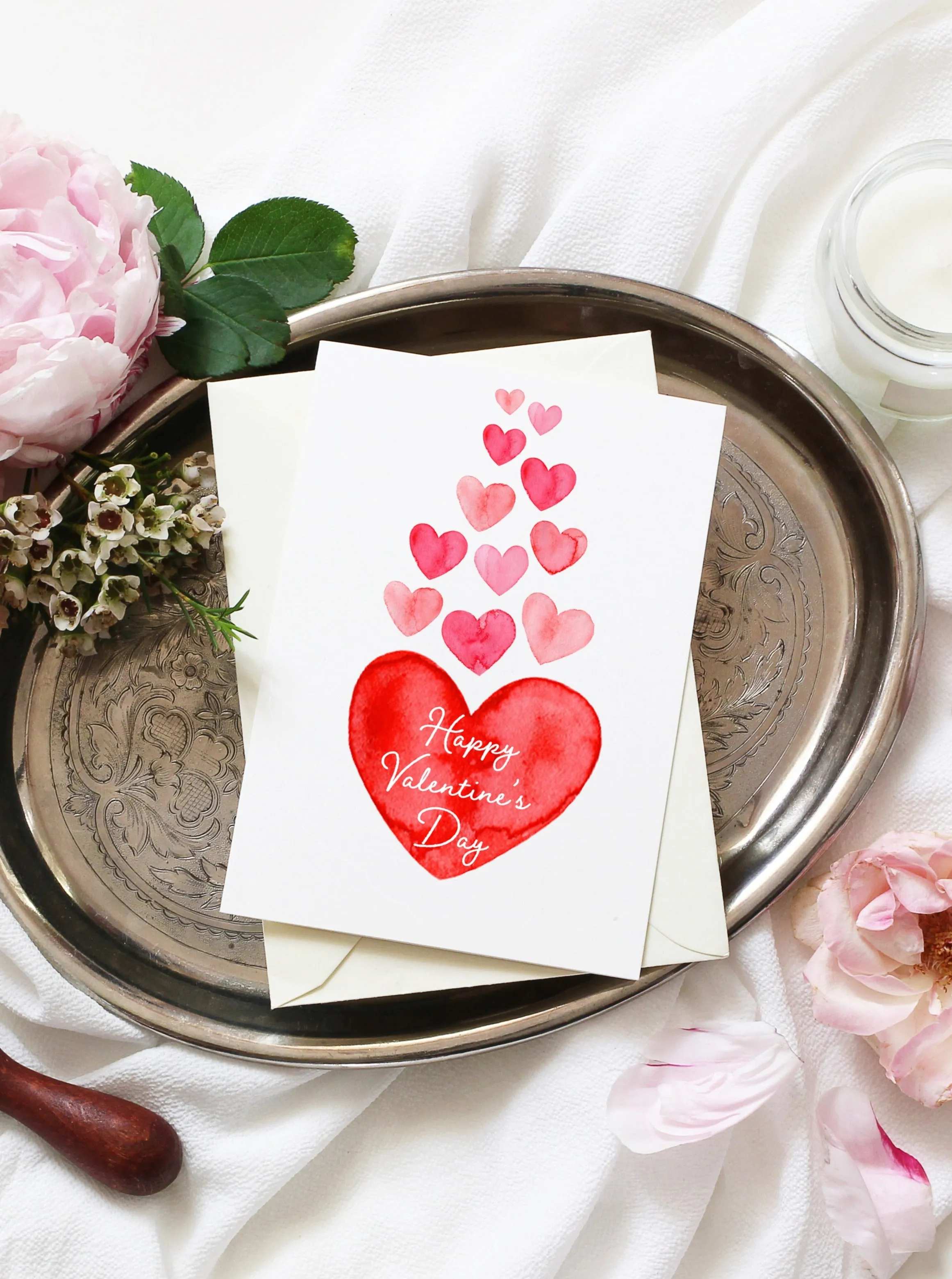 Happy Valentine's Day Hearts Card