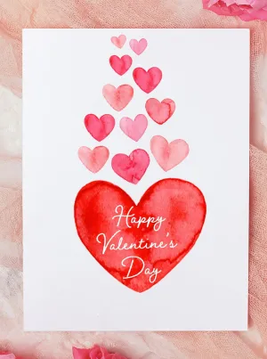 Happy Valentine's Day Hearts Card