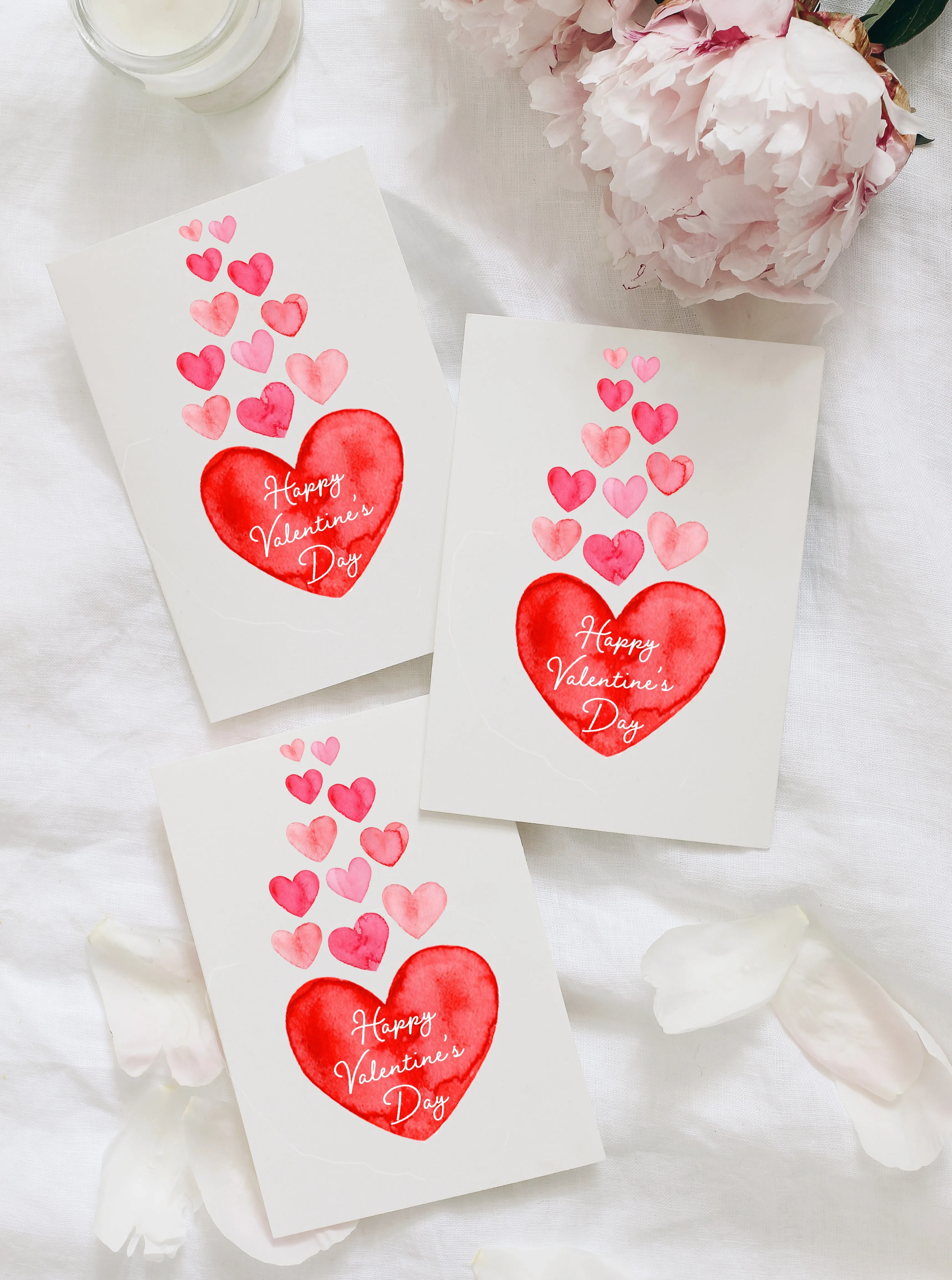 Happy Valentine's Day Hearts Card