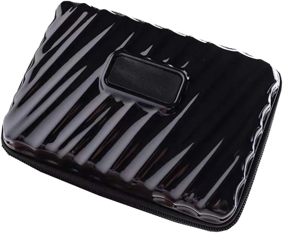 Hard Shell Zippered Makeup Toiletry Bag Durable Shock-Resistant Women Cosmatic Case Waterproof Storage Outdoors Men Business Travel Portable Washing Bag (black)