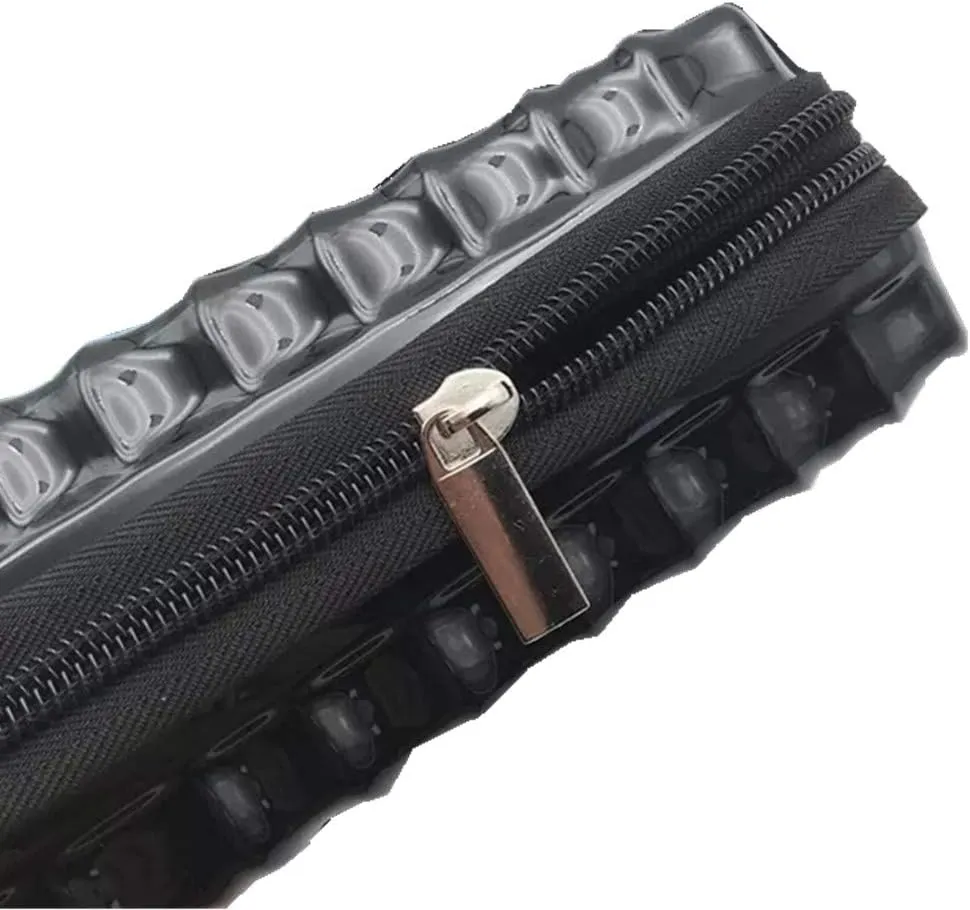 Hard Shell Zippered Makeup Toiletry Bag Durable Shock-Resistant Women Cosmatic Case Waterproof Storage Outdoors Men Business Travel Portable Washing Bag (black)