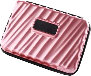Hard Shell Zippered Makeup Toiletry Bag Durable Shock-Resistant Women Cosmatic Case Waterproof Storage Outdoors Men Business Travel Portable Washing Bag (pink)