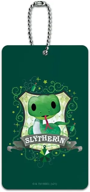 Harry Potter Chibi Slytherin Crest Luggage Card Suitcase Carry-On ID Tag