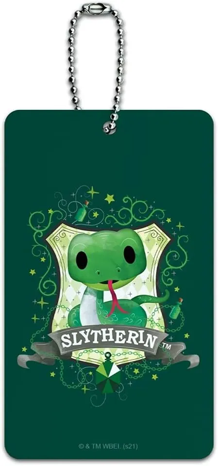 Harry Potter Chibi Slytherin Crest Luggage Card Suitcase Carry-On ID Tag