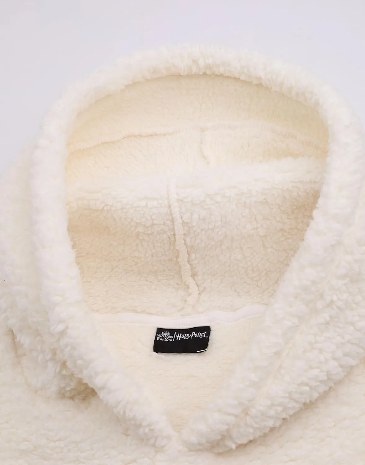 Harry Potter Oversized Wearable Blanket Hoodie Options for Men and Women | White AOP, Hedwig or Navy with Logo Sherpa Fleece