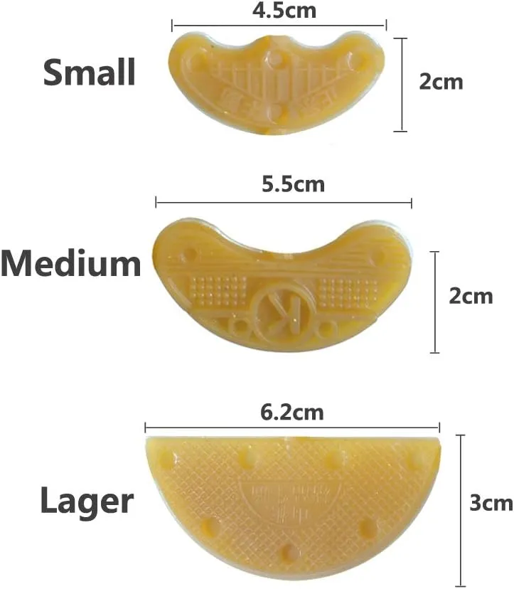 Heel Plates 14 Pairs Rubber Shoes Heel taps Tips Repair Pad Replacement with Nails Small, Medium,Large Size (Yellow)