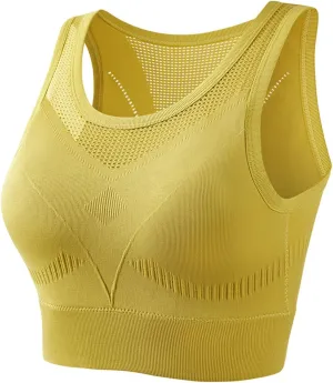 High Support Sports Bras for Women Shockproof Full Coverage Bras Running Padded Bras No Underwire Supportive Bras