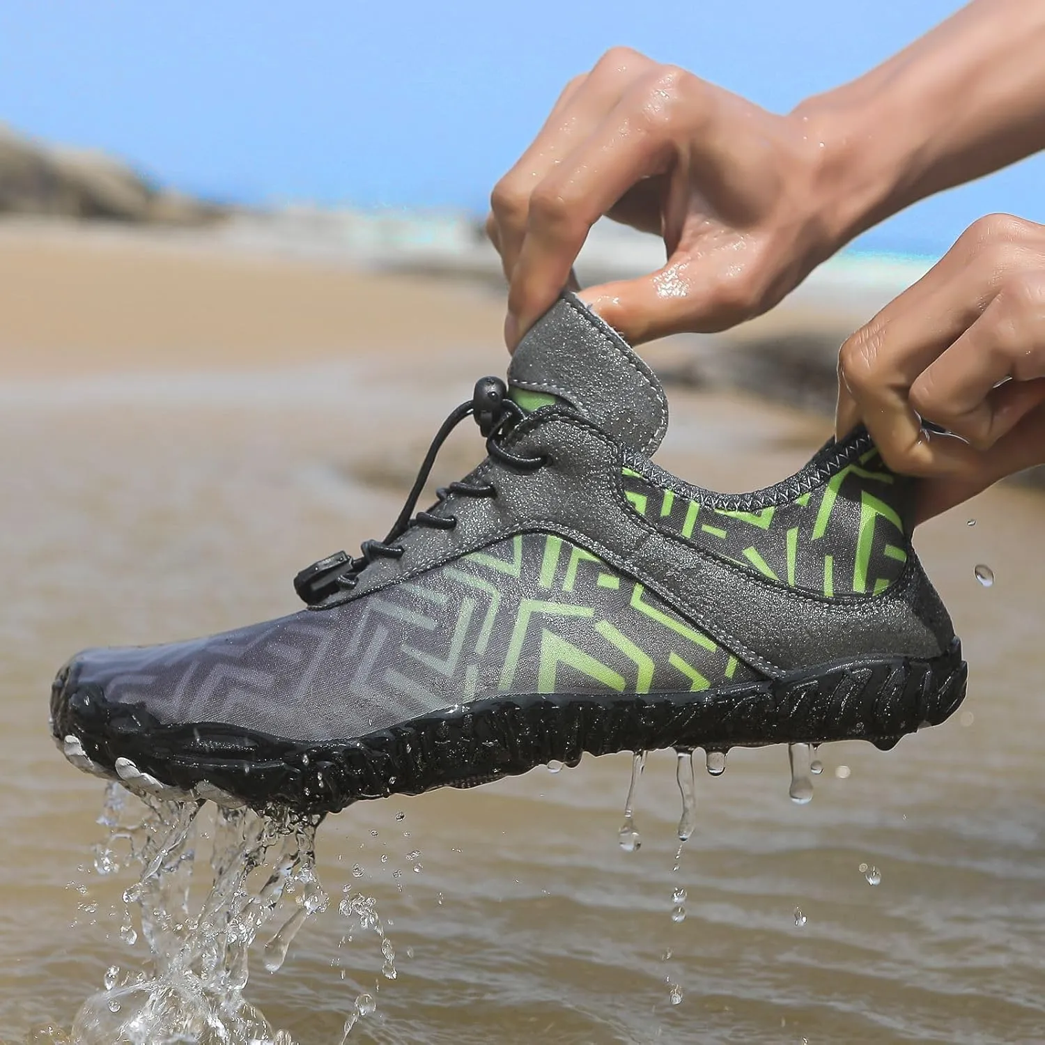 Hike Barefoot Shoes for Men Pro Footwear Barefoot Shoes Mens Comfortable Wide Toe Box Waterproof Trail Running Shoes Healthy & Non-Slip Barefoot Shoes