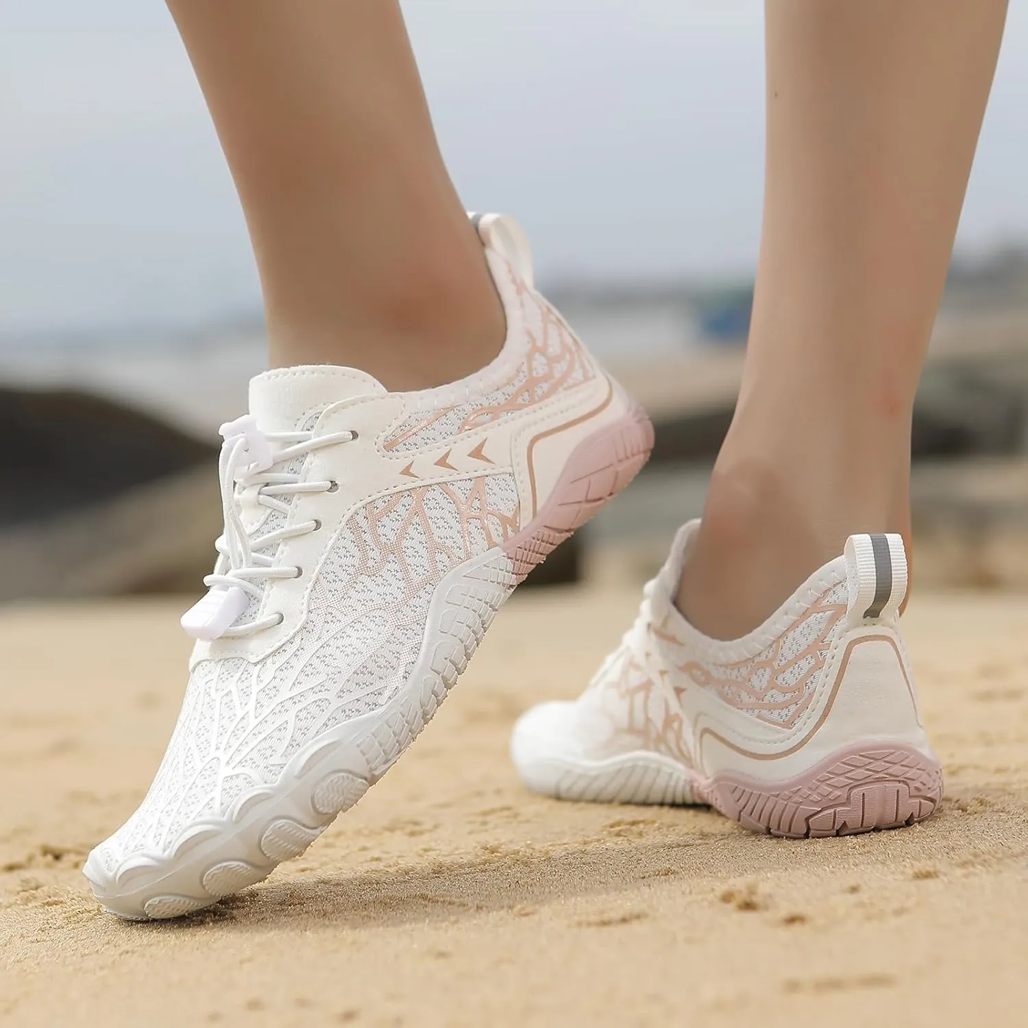 Hike Barefoot Shoes Womens Mens Anti-Slip Hiking Footwear Unisex Athletic Wide Toe Footwear Outdoor Beach Pool Aqua Swim Casual Hiking Shoes Train Healthy Running Sneaker
