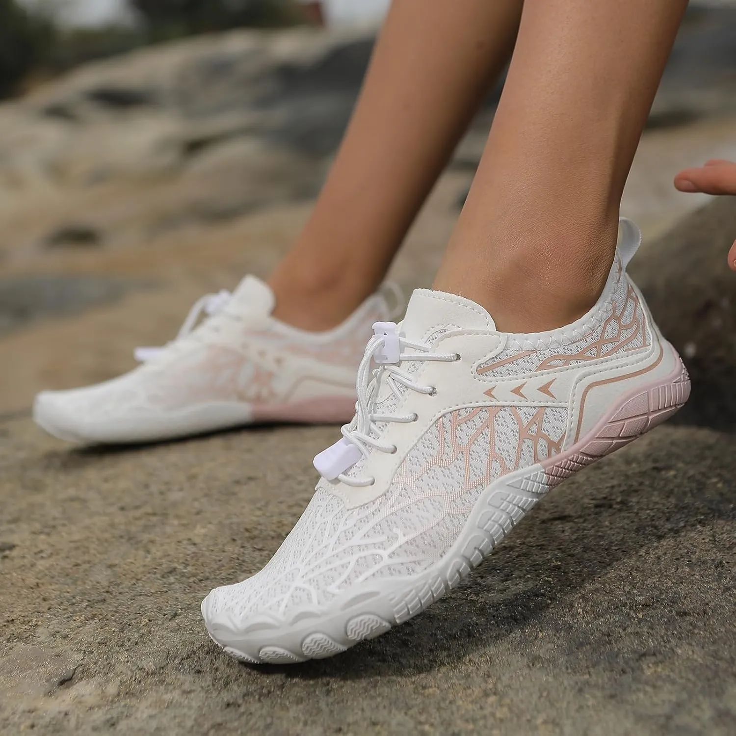 Hike Barefoot Shoes Womens Mens Anti-Slip Hiking Footwear Unisex Athletic Wide Toe Footwear Outdoor Beach Pool Aqua Swim Casual Hiking Shoes Train Healthy Running Sneaker