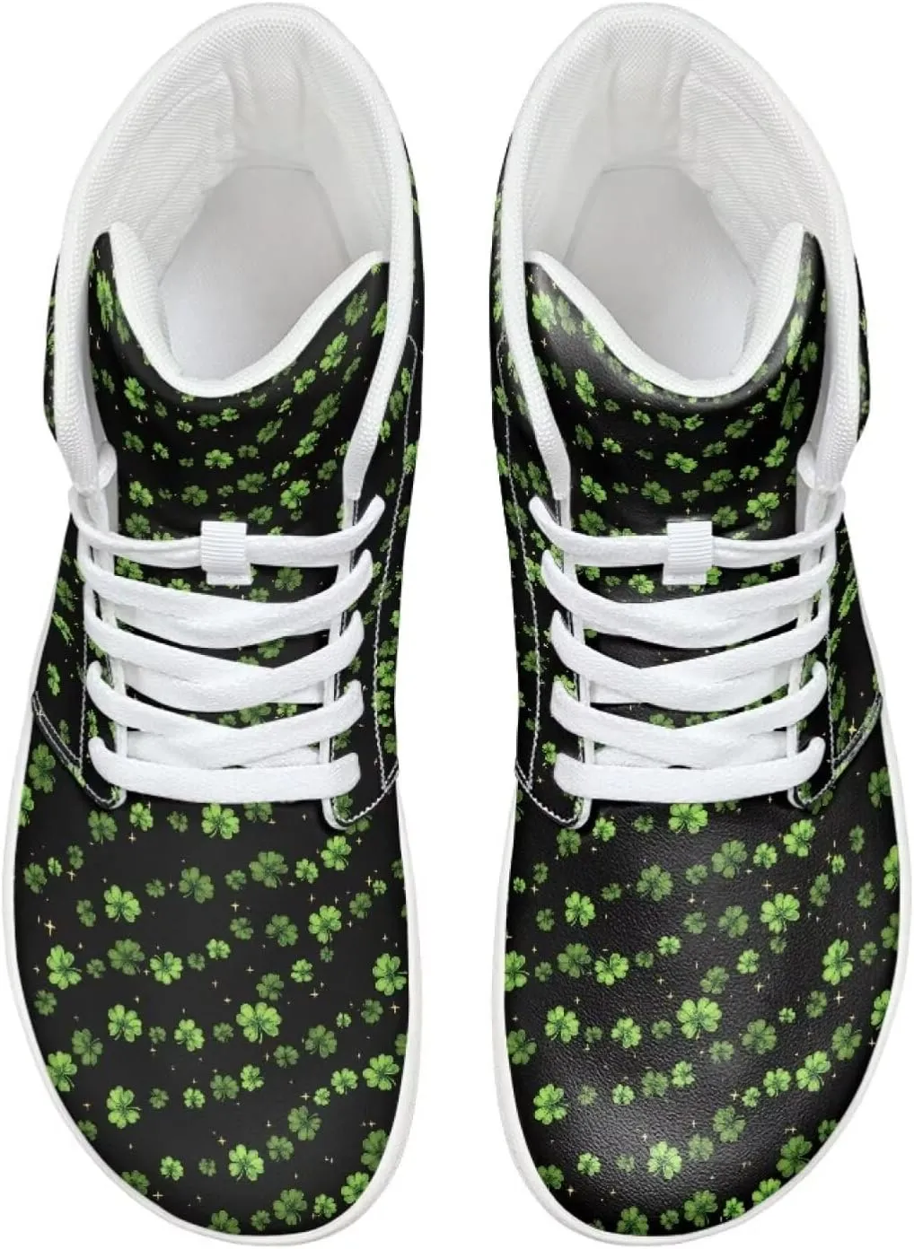 Howilath St. Patrick's Day Barefoot High Top Shoes Men Anti-Skid Sneaker, Wide Toe Box Running Shoes