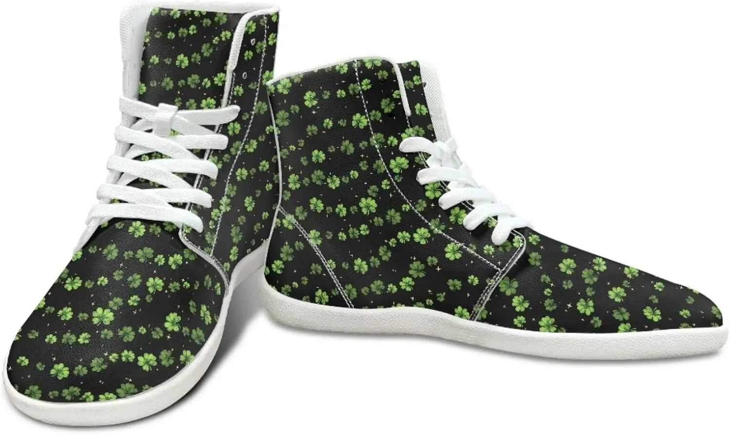 Howilath St. Patrick's Day Barefoot High Top Shoes Men Anti-Skid Sneaker, Wide Toe Box Running Shoes