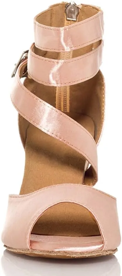 HROYL New Ballroom Dance Shoes Women Latin Dance Sandles Women Tango Salsa Performance Weding Dance Shoes,Model YCL014/025