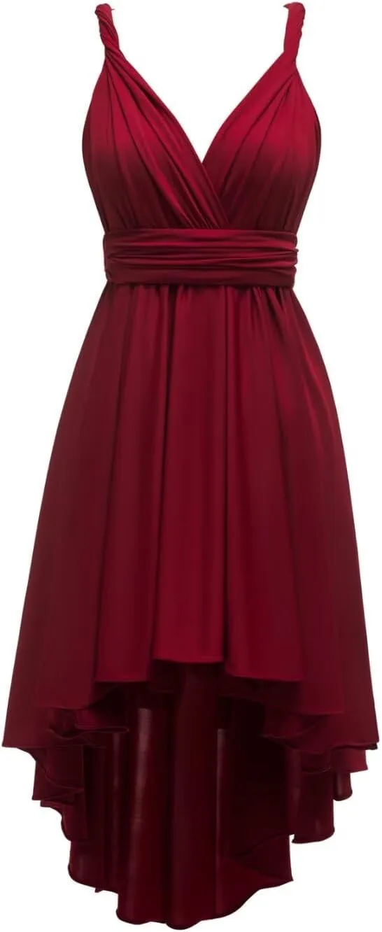 Infinity Bridesmaid Dresses for Wedding Short Convertible Multiway Transformer High Low Party Gowns with Bandeau
