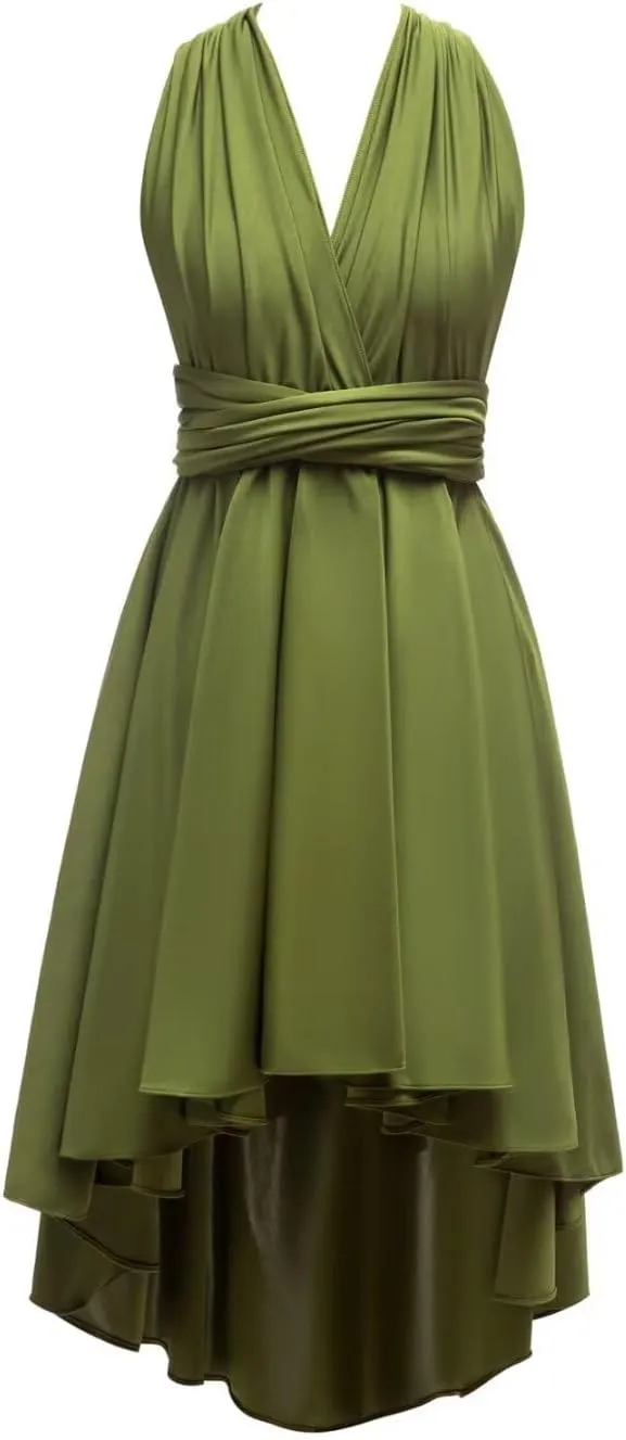 Infinity Bridesmaid Dresses for Wedding Short Convertible Multiway Transformer High Low Party Gowns with Bandeau