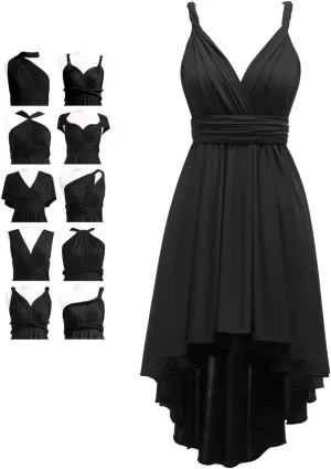 Infinity Bridesmaid Dresses for Wedding Short Convertible Multiway Transformer High Low Party Gowns with Bandeau