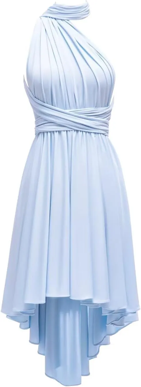 Infinity Bridesmaid Dresses for Wedding Short Convertible Multiway Transformer High Low Party Gowns with Bandeau