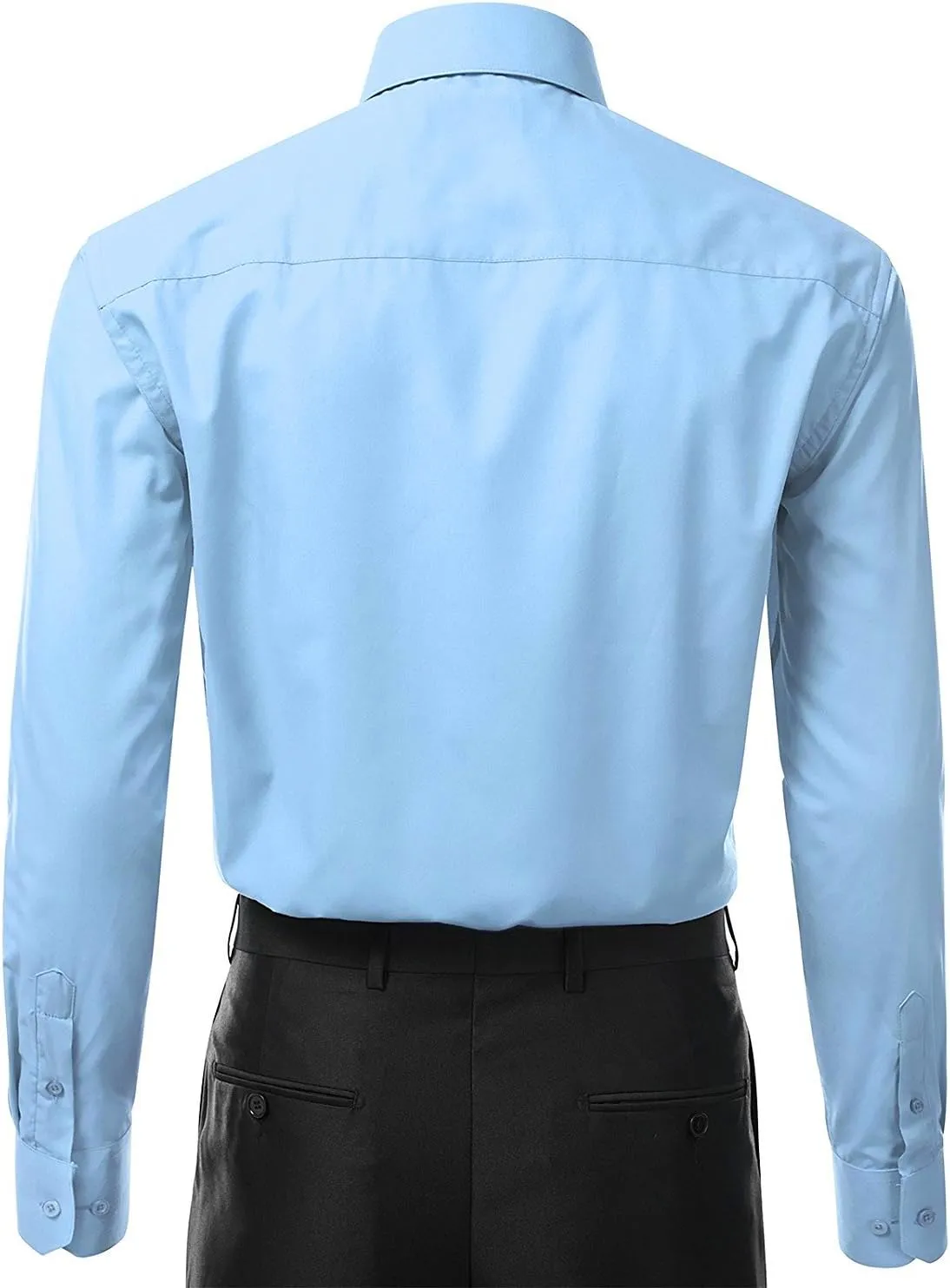 Italy Men's Long Sleeve Solid Premium Dress Shirt