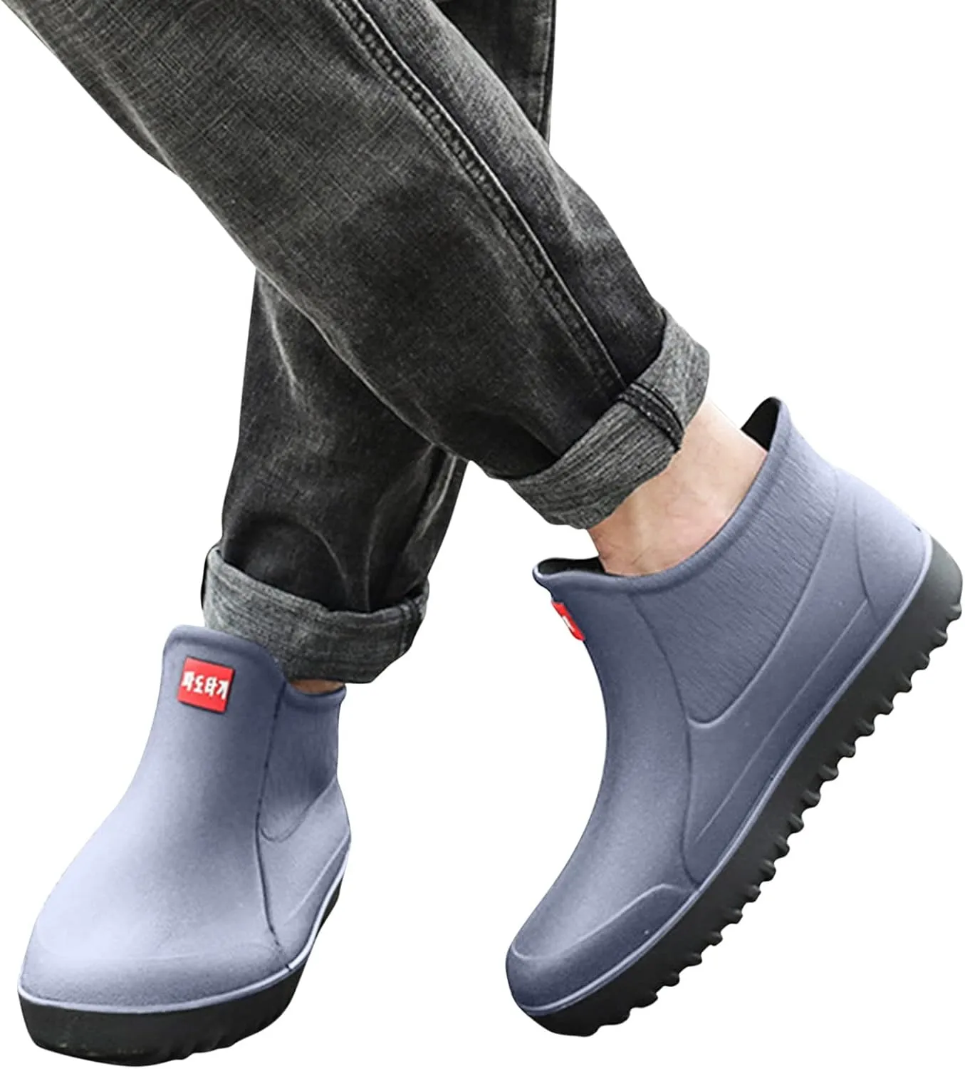 IWIHMIV Ankle Rain Boots for Women Rain Boots for Women Lightweight Waterproof Rubber Boots Women's Comfort Non-Slip Outdoor Rain Boots