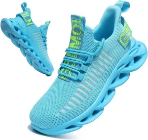 Jakcuz Women's Lace Up Walking Shoes Breathable Ultra Lightweight Sport Casual Ladies Girls Fashion Platform Sneakers