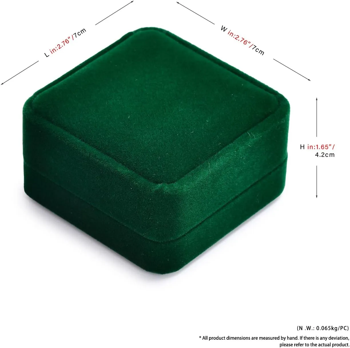 Jewelry Gift Box for Earrings Small Green Velvet Jewelry Earrings Gift Box