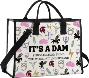 JNIAP Camp Half Blood Makeup Bag Camp Jupiter Gift 13 Cabins Gift I'd Rather Be In Camp Half Blood Zipper Pouch (dam tote)