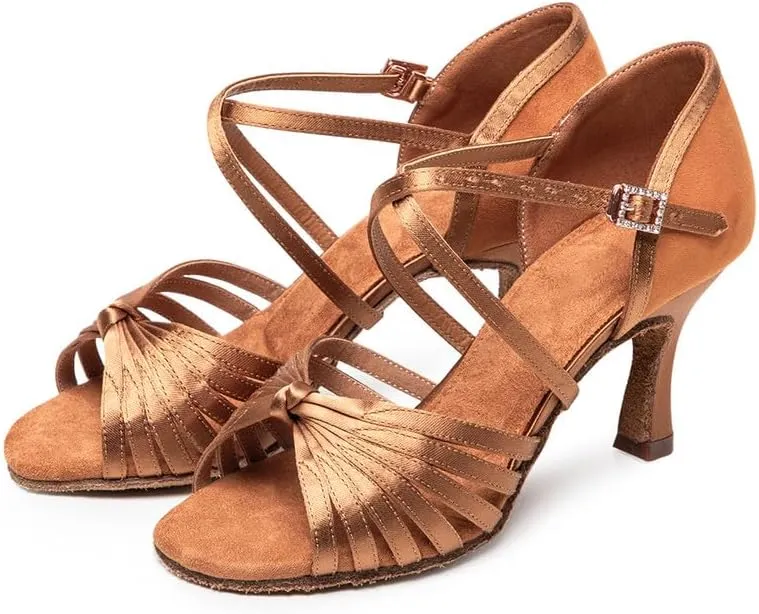 JUODVMP Ballroom Latin Shoes Women Salsa Tango Practice Dance Shoes Model KCBD