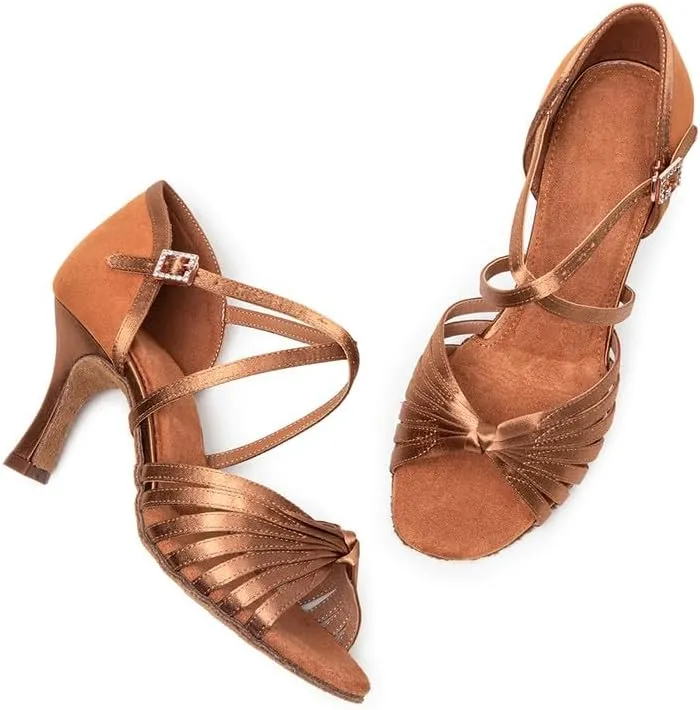 JUODVMP Ballroom Latin Shoes Women Salsa Tango Practice Dance Shoes Model KCBD