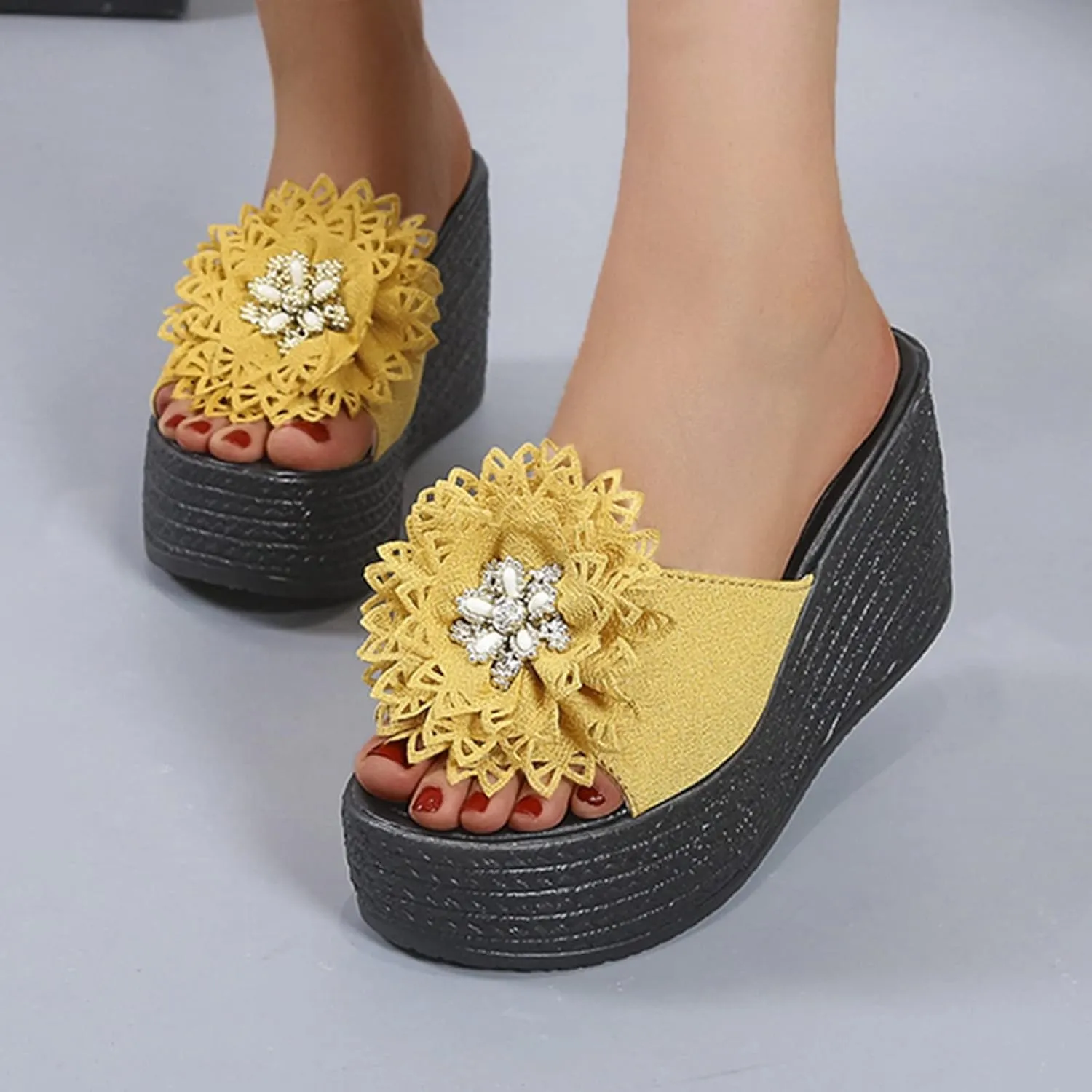 Knot Fashion Beach Wedges Sandals Shoes Toe Womens Open Slippers Women's Wedges Wedge Clear Sandals