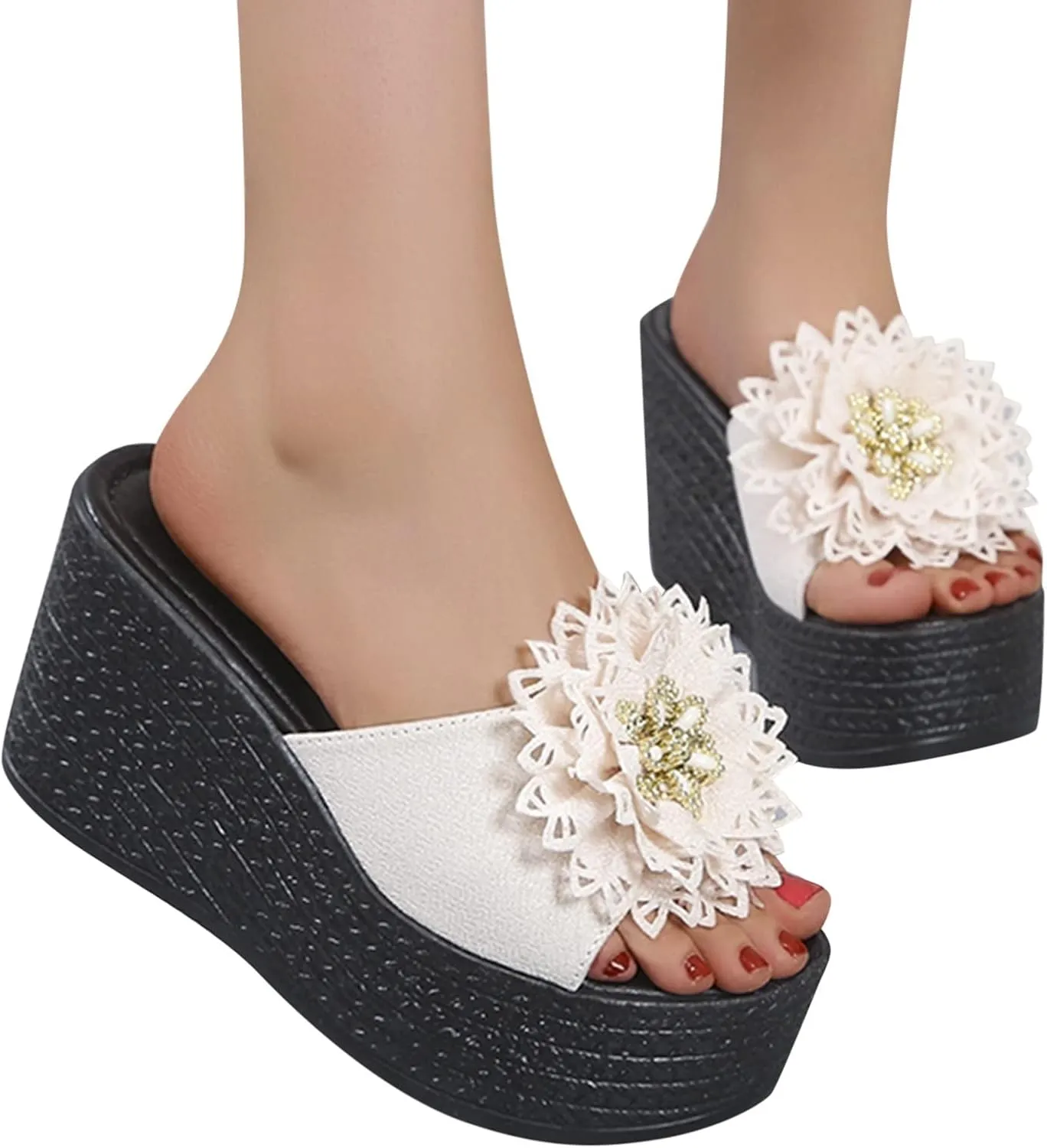 Knot Fashion Beach Wedges Sandals Shoes Toe Womens Open Slippers Women's Wedges Wedge Clear Sandals