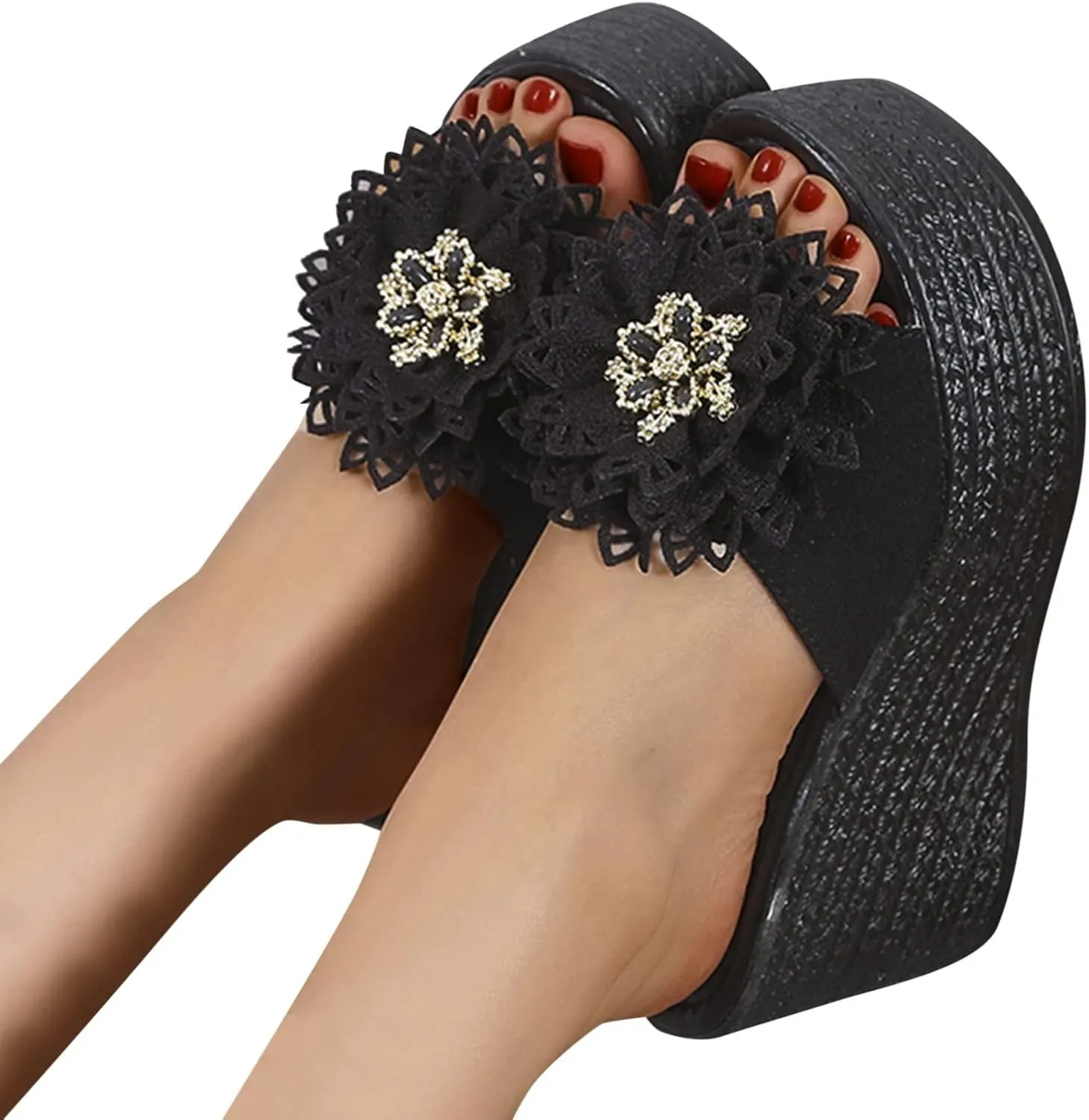 Knot Fashion Beach Wedges Sandals Shoes Toe Womens Open Slippers Women's Wedges Wedge Clear Sandals
