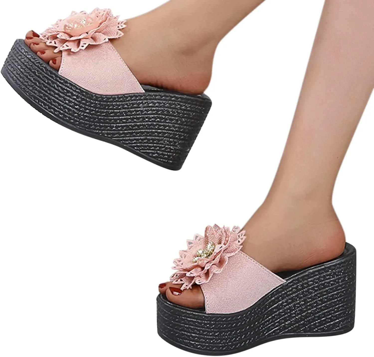 Knot Fashion Beach Wedges Sandals Shoes Toe Womens Open Slippers Women's Wedges Wedge Clear Sandals
