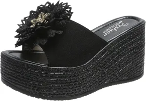 Knot Fashion Beach Wedges Sandals Shoes Toe Womens Open Slippers Women's Wedges Wedge Clear Sandals