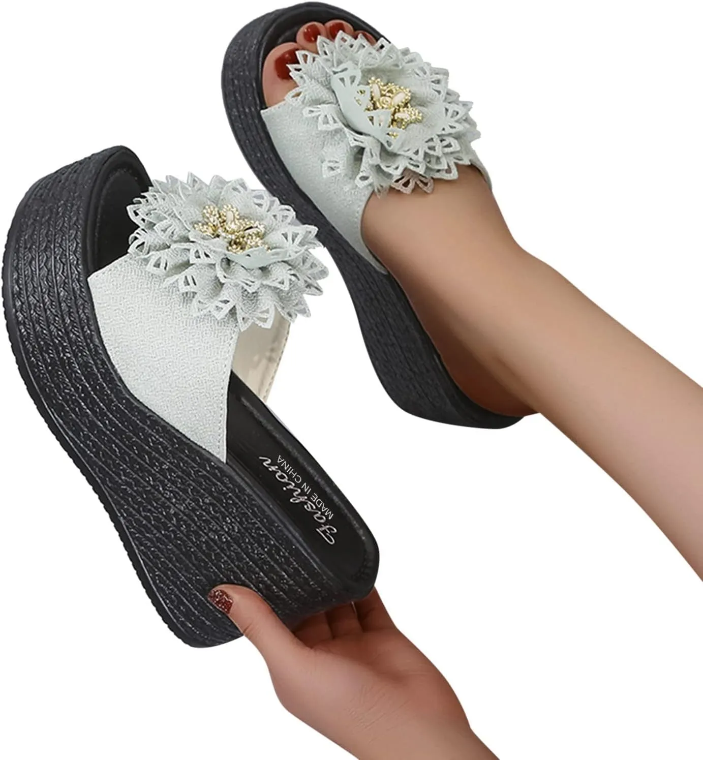 Knot Fashion Beach Wedges Sandals Shoes Toe Womens Open Slippers Women's Wedges Wedge Clear Sandals