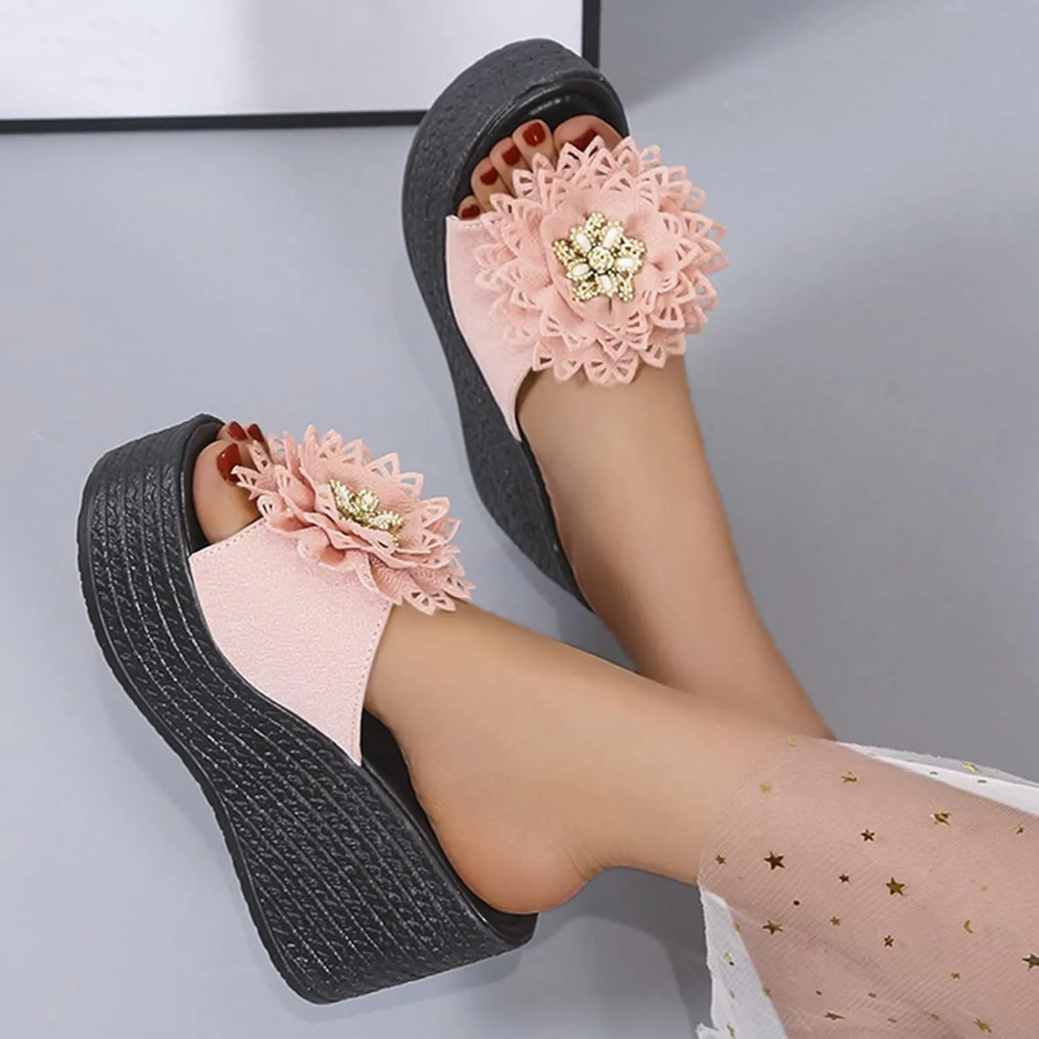 Knot Fashion Beach Wedges Sandals Shoes Toe Womens Open Slippers Women's Wedges Wedge Clear Sandals