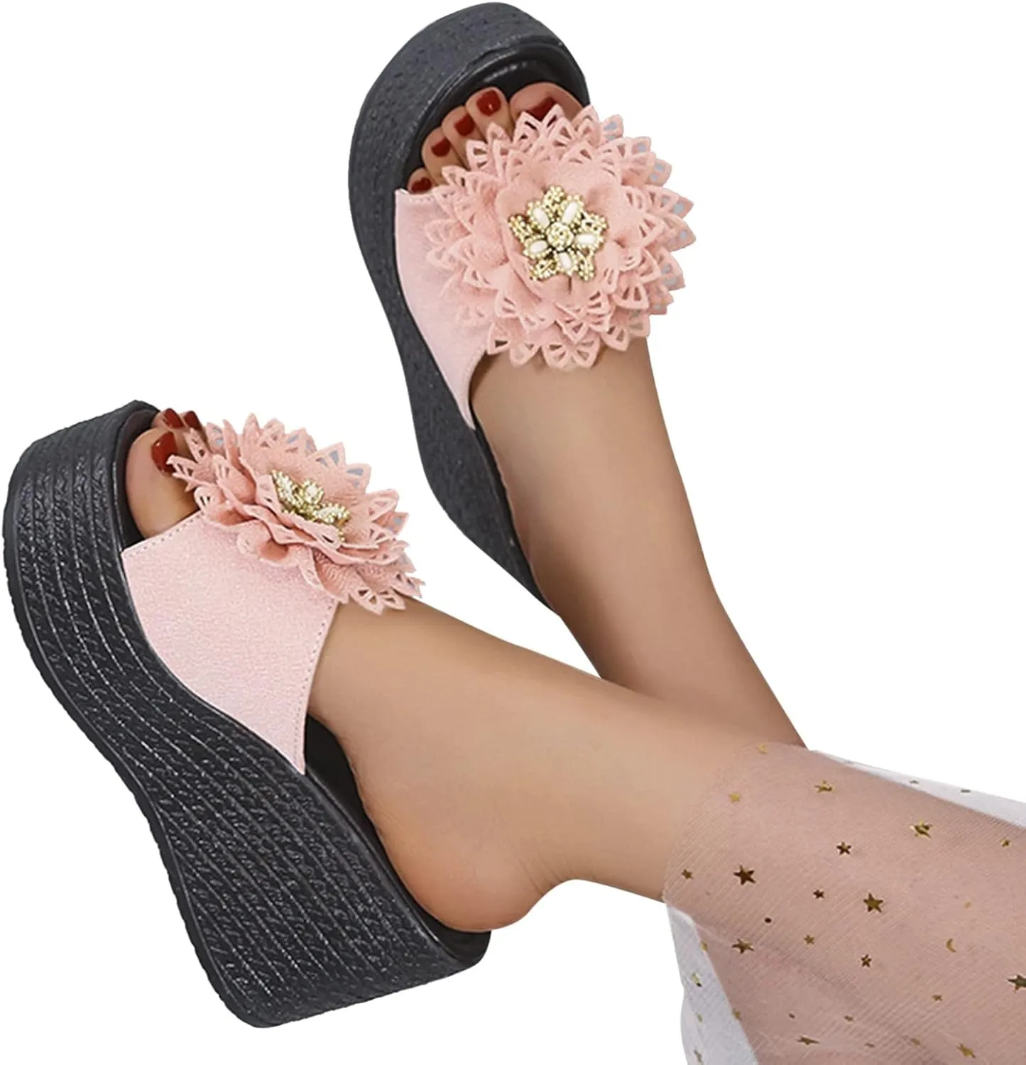 Knot Fashion Beach Wedges Sandals Shoes Toe Womens Open Slippers Women's Wedges Wedge Clear Sandals