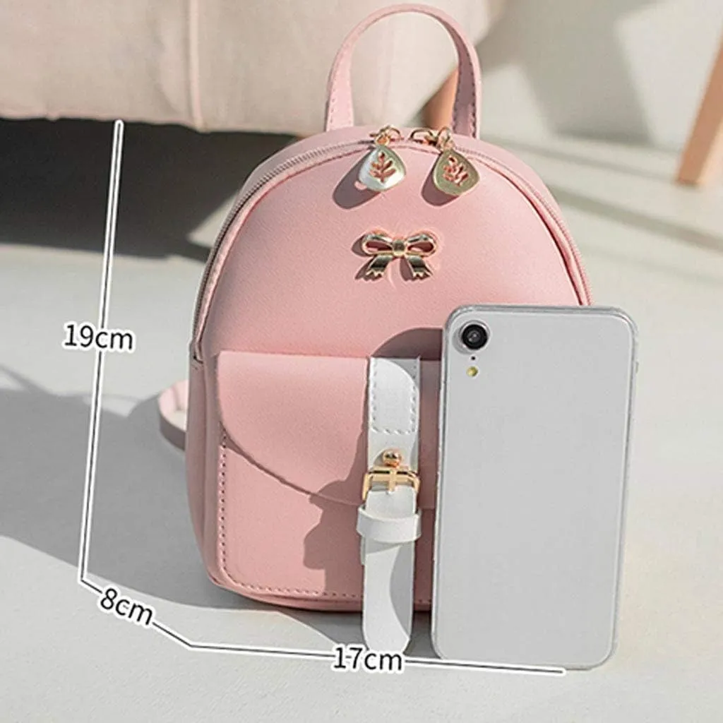 Ladies Multipurpose Design Handbag Retro Large Capacity Solid Soft Fashion Backpacks Purse Necessities for Women