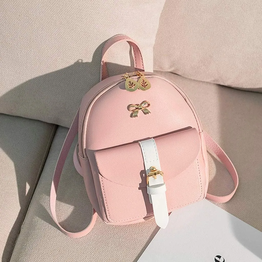 Ladies Multipurpose Design Handbag Retro Large Capacity Solid Soft Fashion Backpacks Purse Necessities for Women