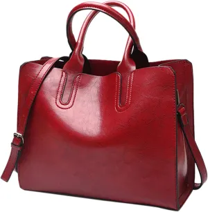 Ladies Shoulder Bag Fashion Solid Color Vintage Zipper Large Capacity Handbag over The Shoulder Bags (RD1, One Size)