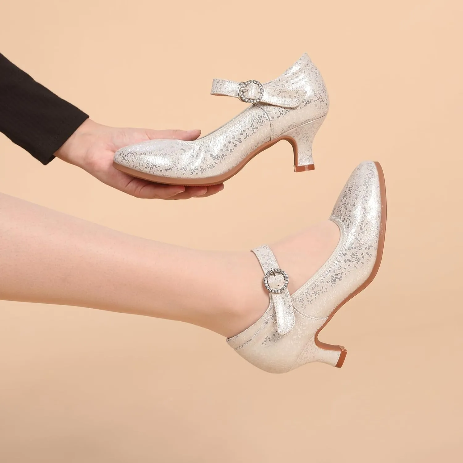 Latin Ballroom Dance Shoes Women Character Dancing Heels,Model JYNMD