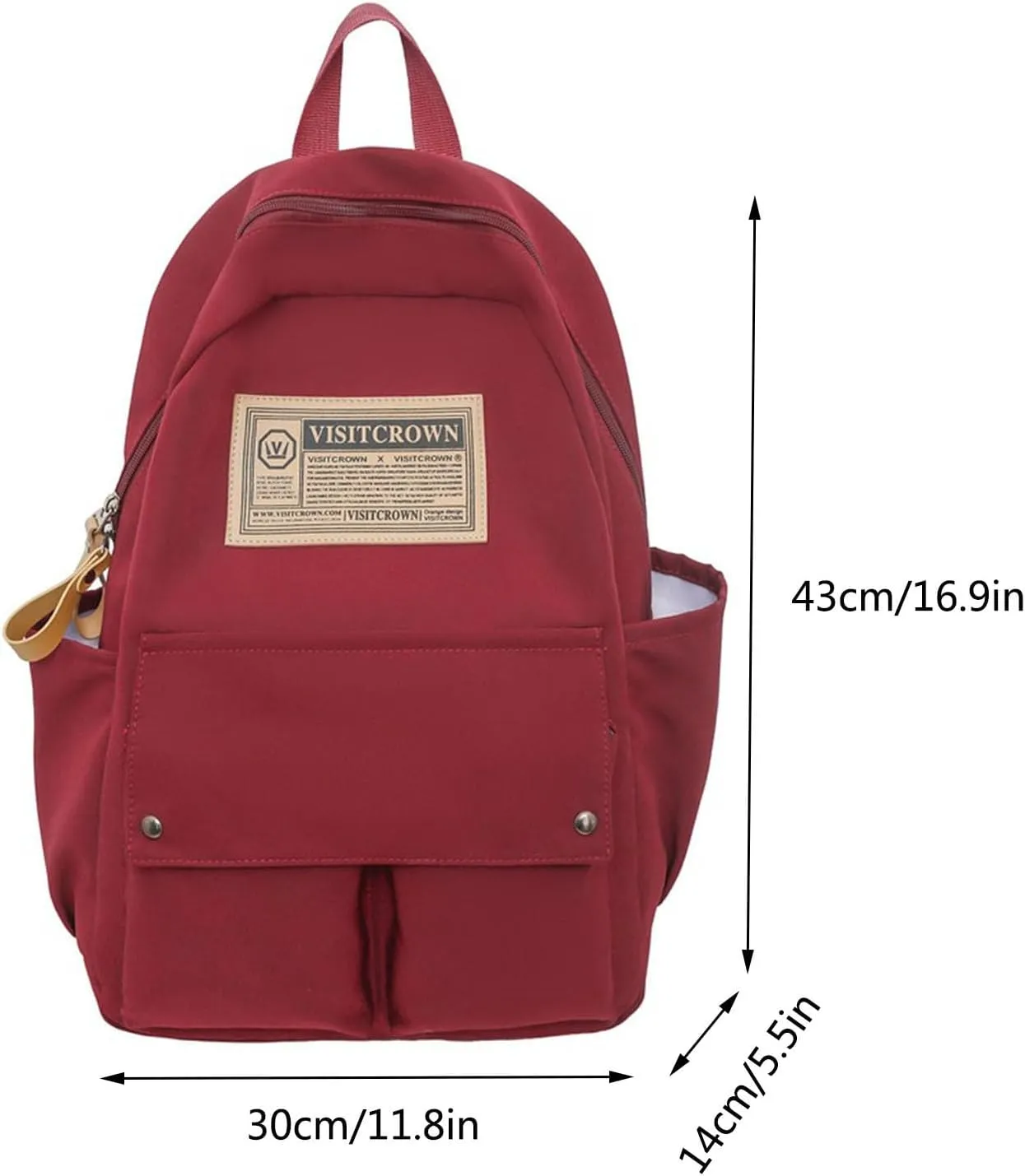 Leather Backpack Purse for Women Convertible Shoulder Bags with Wristlet for Work College Mini Purses for Women(Red)