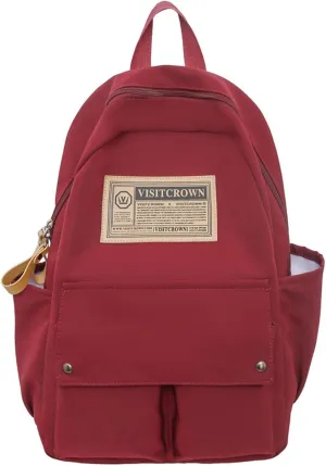 Leather Backpack Purse for Women Convertible Shoulder Bags with Wristlet for Work College Mini Purses for Women(Red)