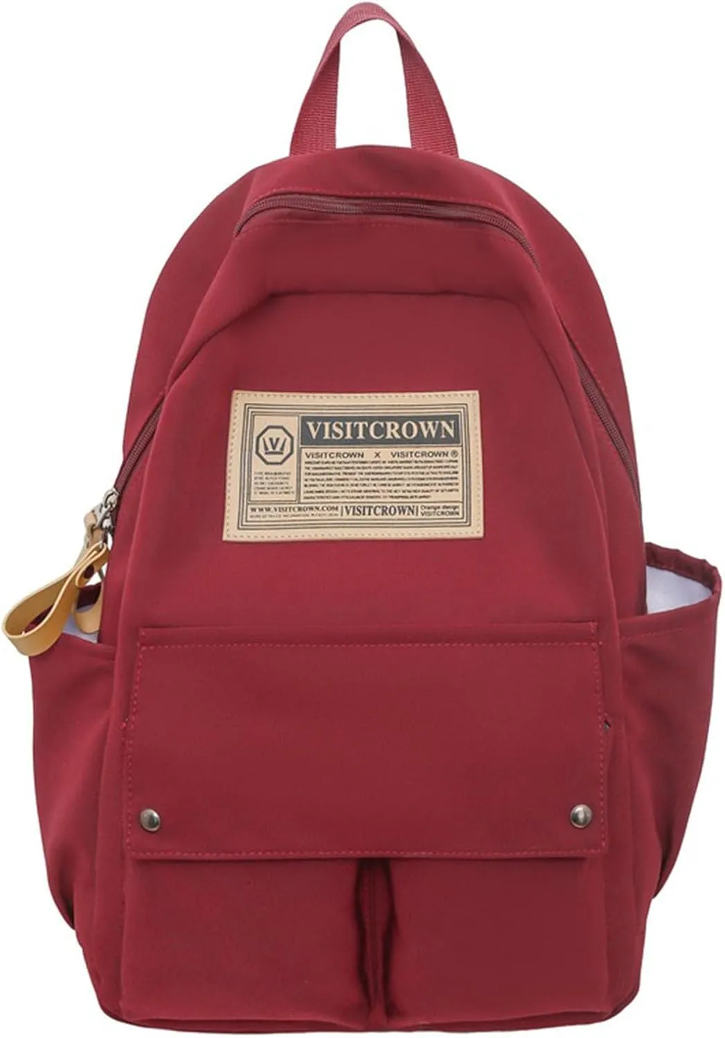 Leather Backpack Purse for Women Convertible Shoulder Bags with Wristlet for Work College Mini Purses for Women(Red)