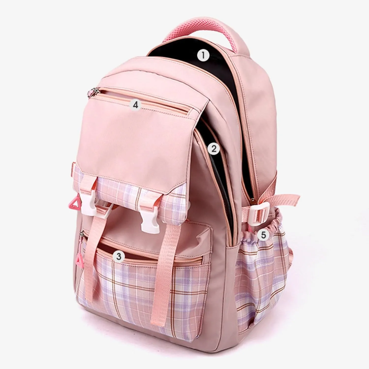 Leather Backpack Purse for Women Multifunction Practical Layered Backpacks Outdoor Travel Slim Laptop Backpack(One Size)