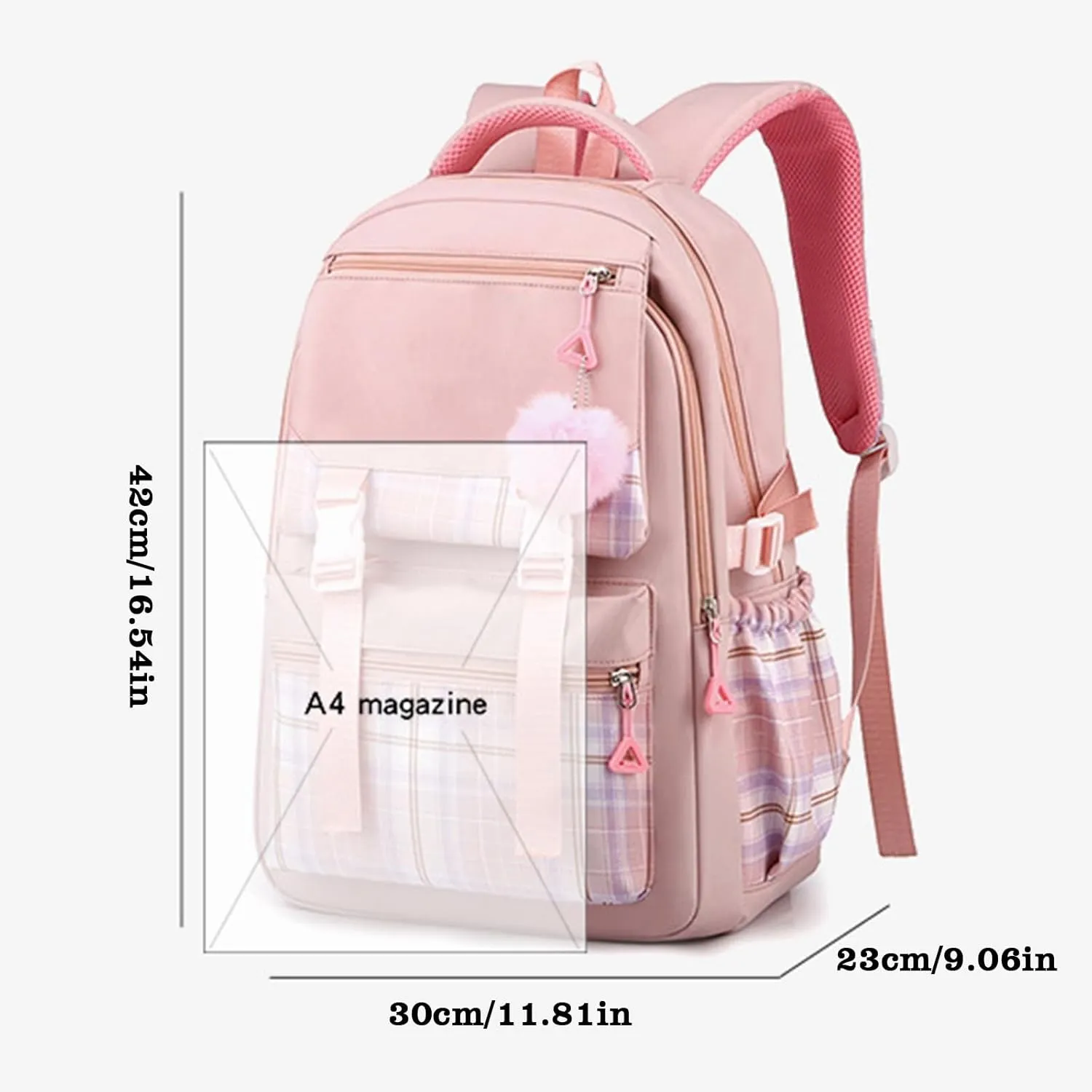 Leather Backpack Purse for Women Retro Large Capacity Solid Soft Fashion Backpacks Zipper Animal Print Rucksack(Purple)