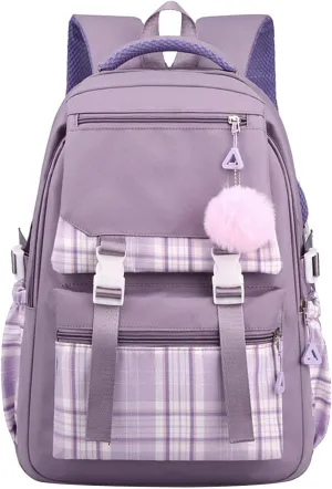 Leather Backpack Purse for Women Retro Large Capacity Solid Soft Fashion Backpacks Zipper Animal Print Rucksack(Purple)